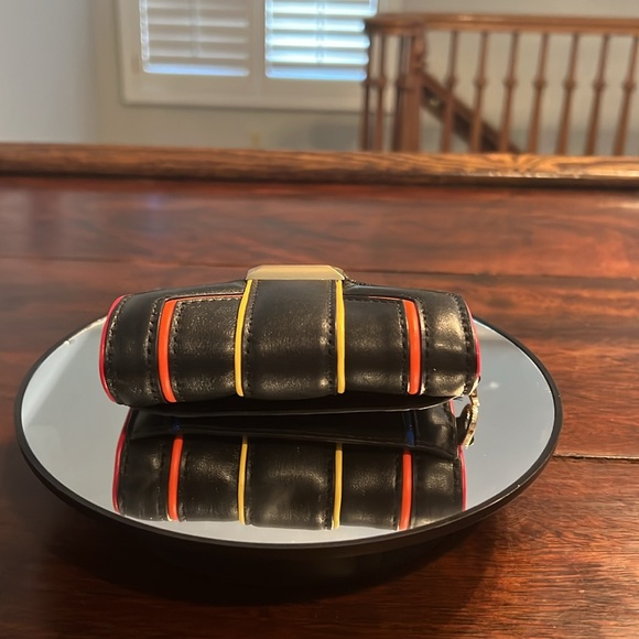 🏆MICHAEL KORS Whitney Small Rainbow Quilted Leather Chain Wallet - Picture 7 of 13